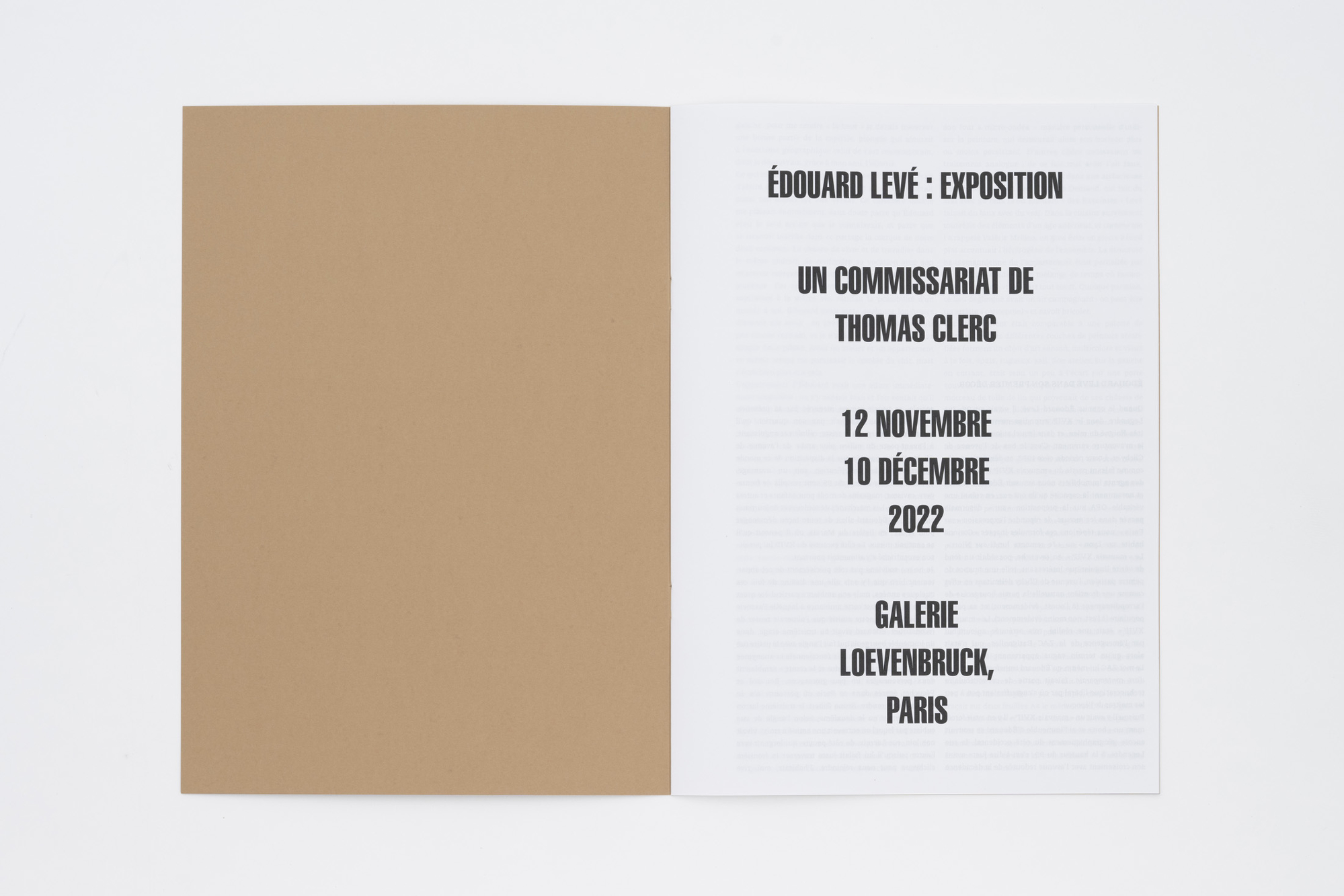 Édouard Levé : Exposition