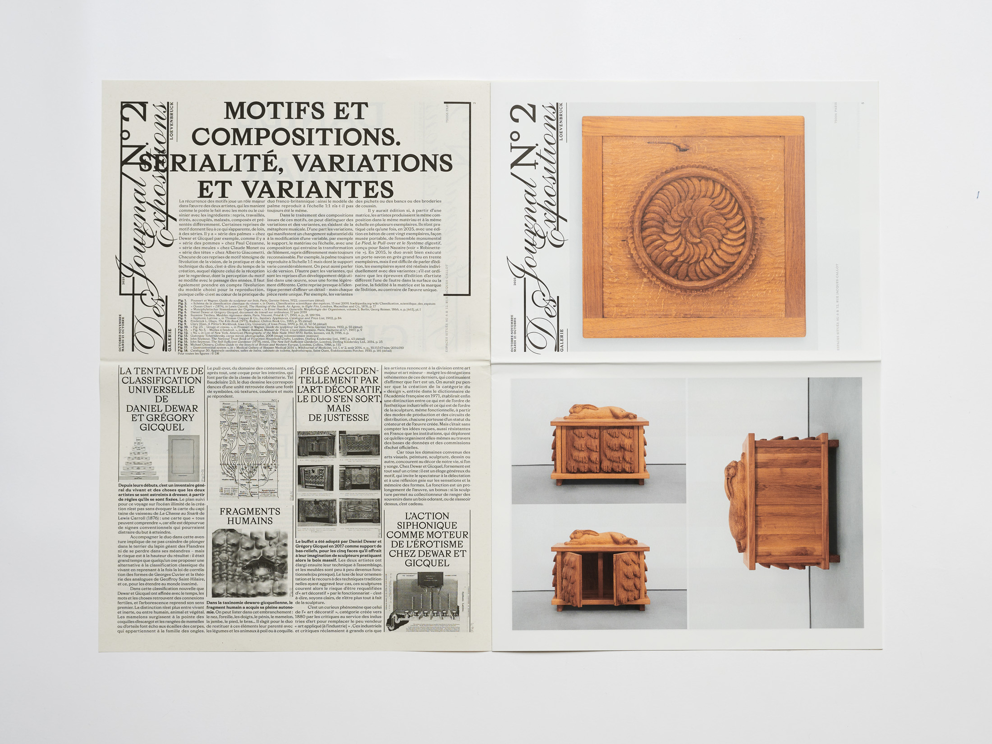 Journal des expositions, Daniel Dewar et Grégory Gicquel — La Sève et la Vase